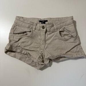H And M Khaki Colored Shorts Size 2